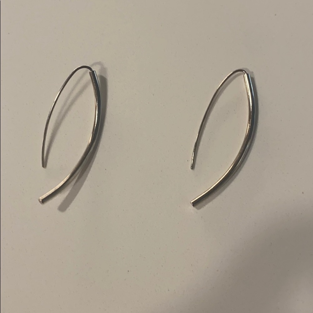 Silver drop earrings
